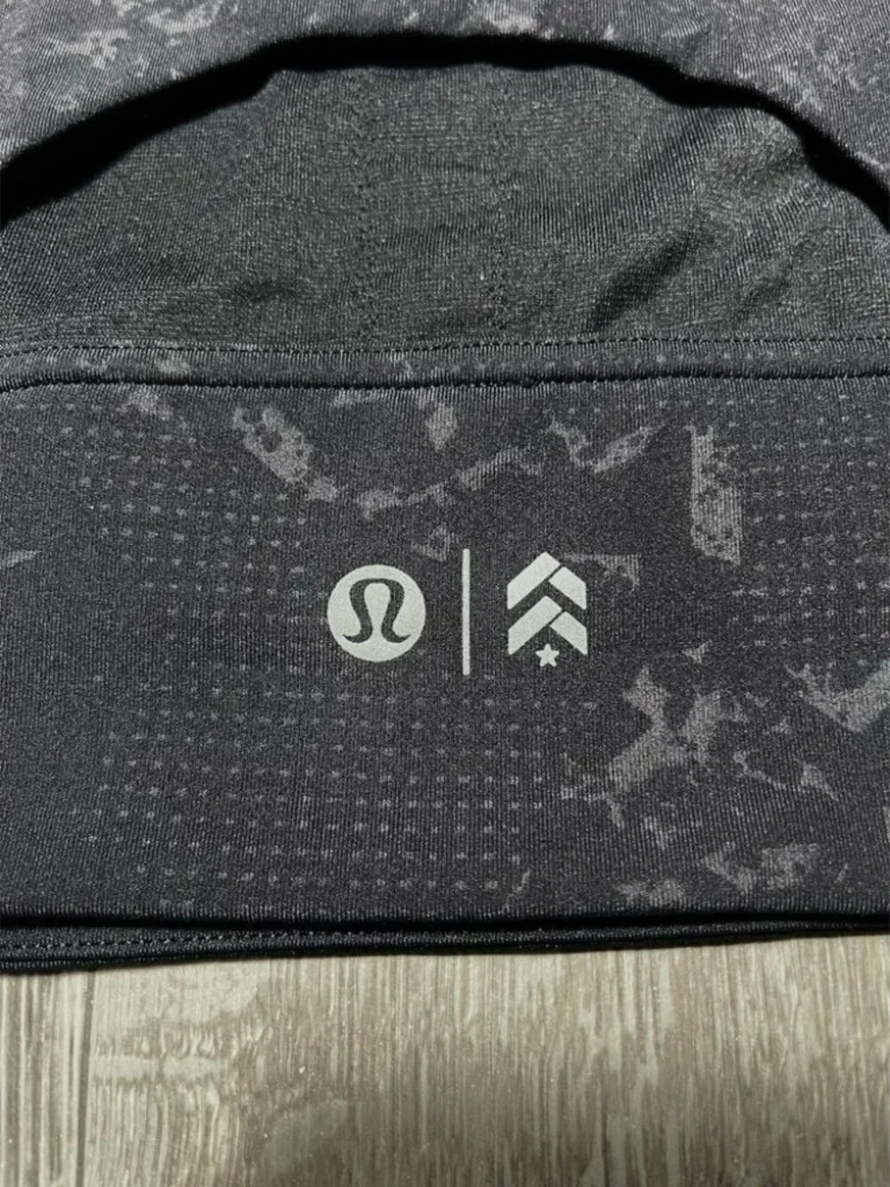 Lululemon Stronger As One-Long Line Sports Bra- Boot Camp Emboss Black - Size 4